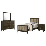 Wilkes 4-piece Twin Bedroom Set Dark Cocoa - 224421T-S4