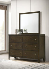 Wilkes 6-drawer Dresser and Mirror Dark Cocoa - 224423M