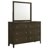 Wilkes 6-drawer Dresser and Mirror Dark Cocoa - 224423M