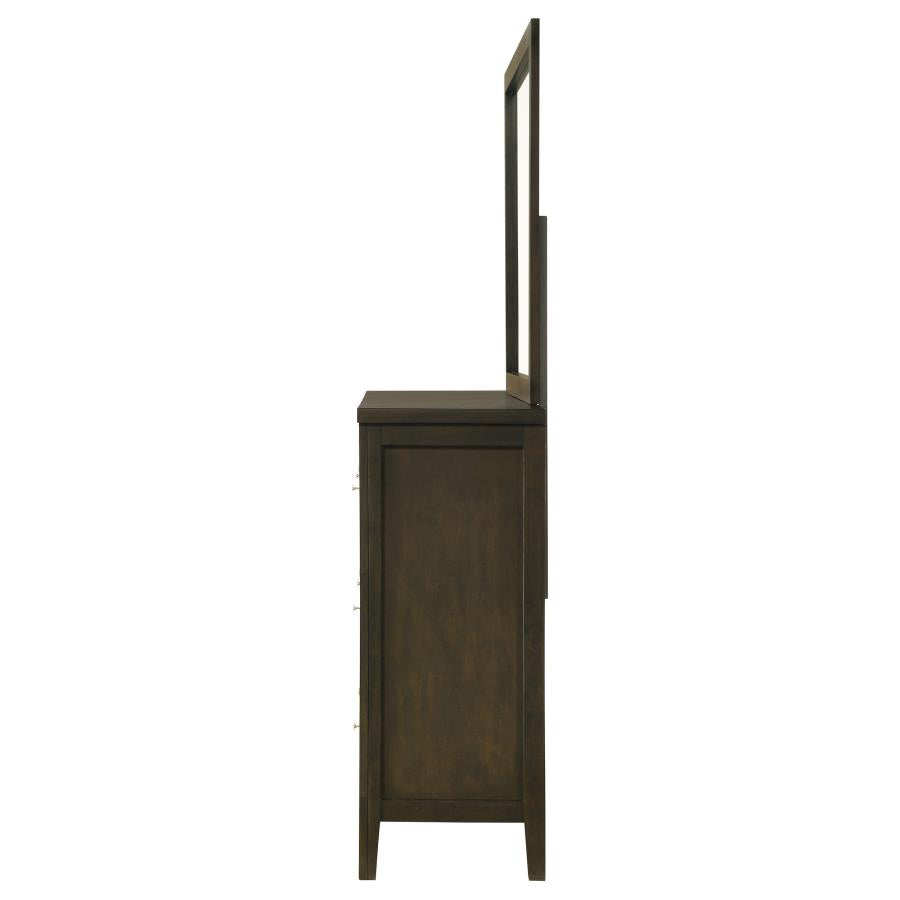 Wilkes 6-drawer Dresser and Mirror Dark Cocoa - 224423M