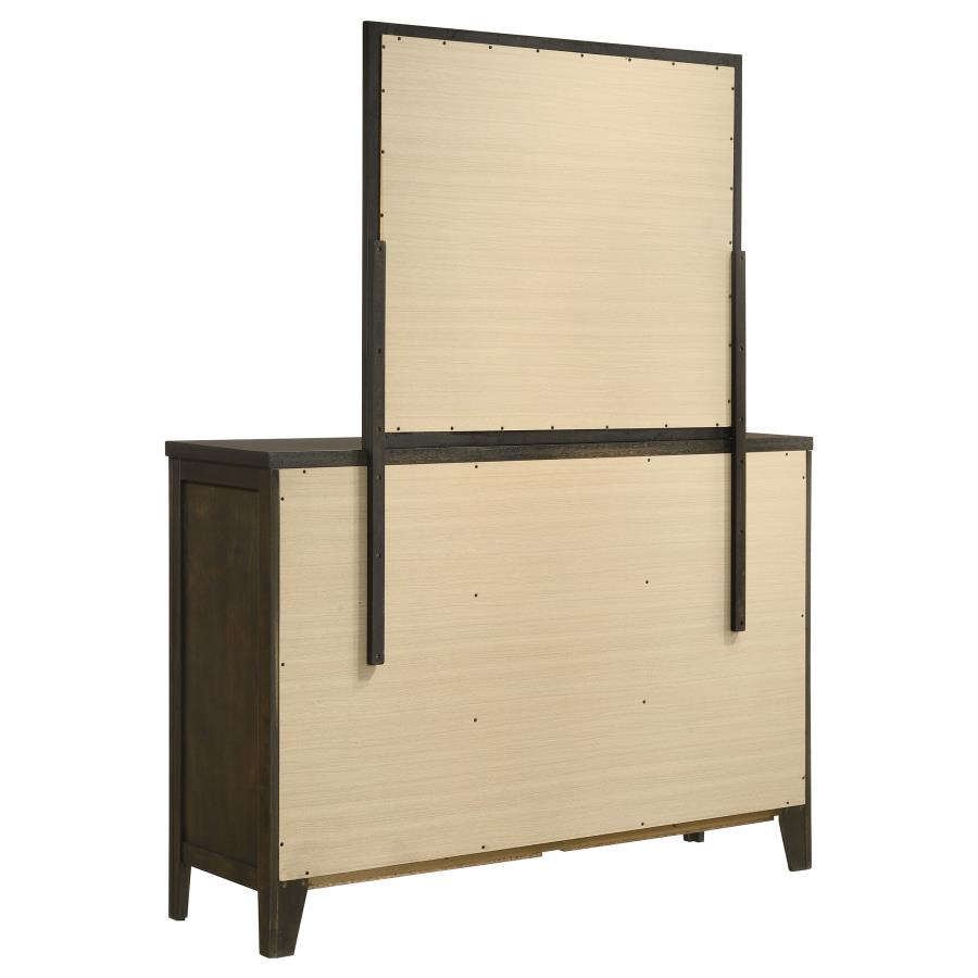 Wilkes 6-drawer Dresser and Mirror Dark Cocoa - 224423M