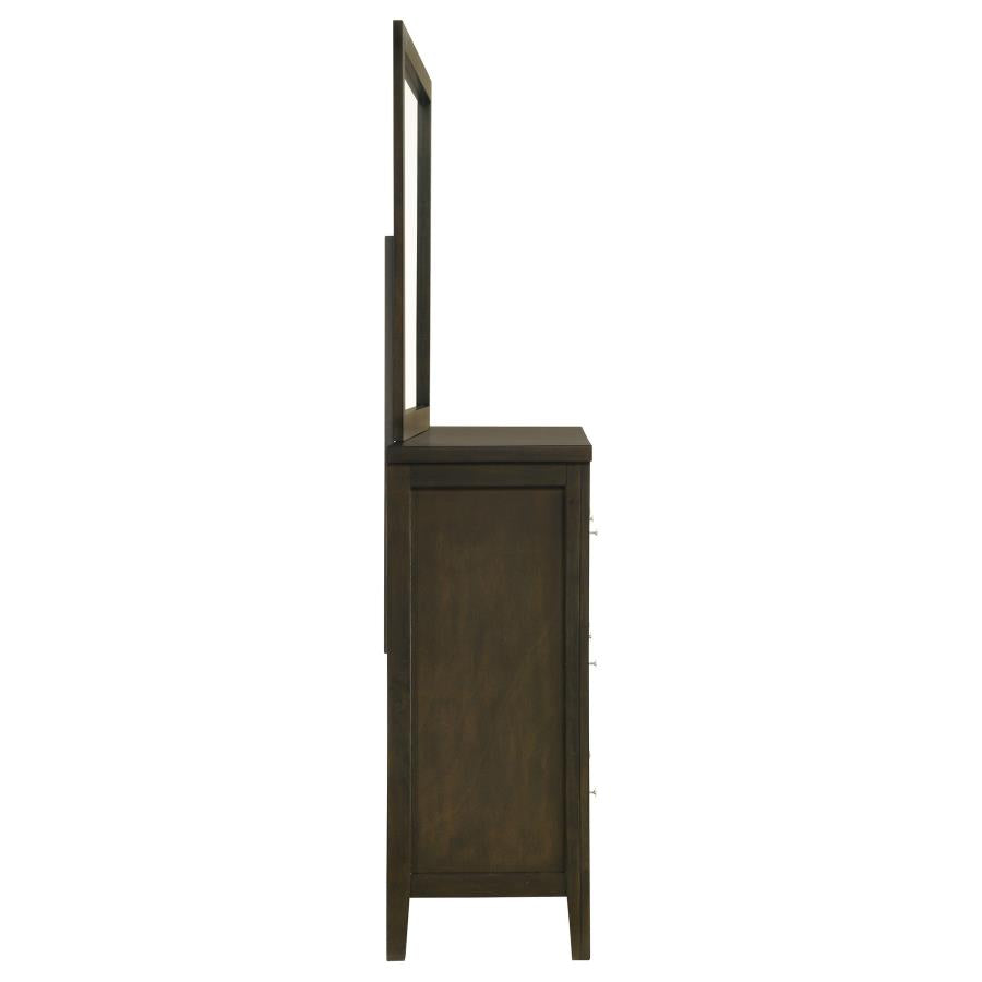 Wilkes 6-drawer Dresser and Mirror Dark Cocoa - 224423M