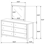 Wilkes 6-drawer Dresser and Mirror Dark Cocoa - 224423M