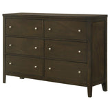 Wilkes 6-drawer Dresser Cabinet Dark Cocoa - 224423