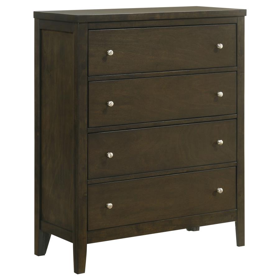 Wilkes 4-drawer Chest of Drawers Dark Cocoa - 224425