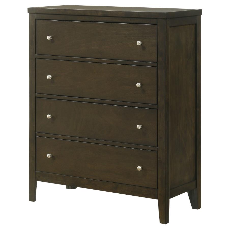 Wilkes 4-drawer Chest of Drawers Dark Cocoa - 224425