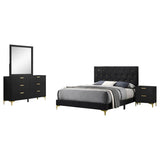 Kendall 4-piece Eastern King Bedroom Set Black - 224451KE-S4