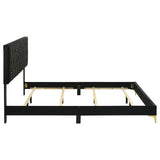 Kendall Upholstered California King Panel Bed Black - 224451KW