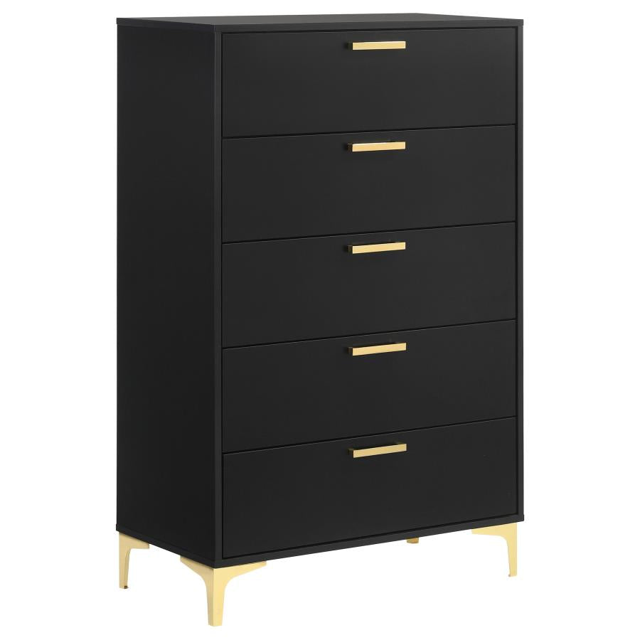 Kendall 5-piece Queen Bedroom Set Black - 224451Q-S5
