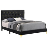 Kendall Upholstered Queen Panel Bed Black - 224451Q