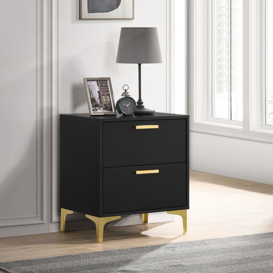 Kendall 2-drawer Nightstand Black - 224452