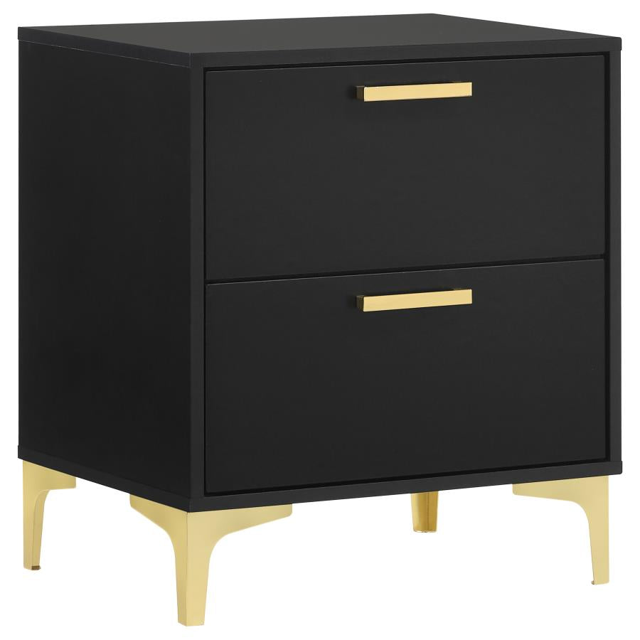 Kendall 2-drawer Nightstand Black - 224452