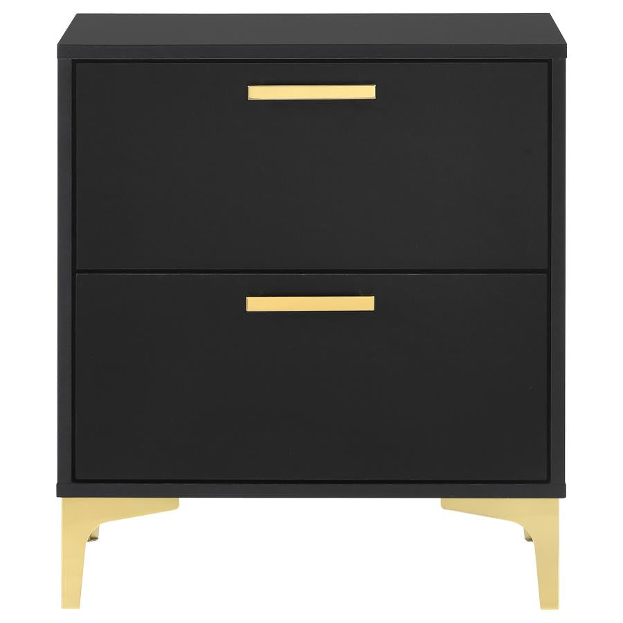 Kendall 2-drawer Nightstand Black - 224452