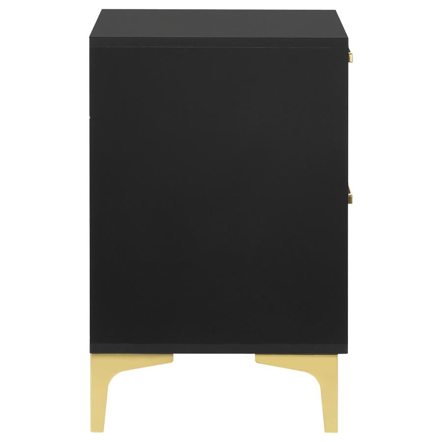 Kendall 2-drawer Nightstand Black - 224452