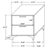 Kendall 2-drawer Nightstand Black - 224452