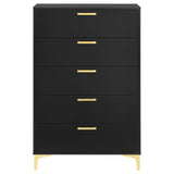 Kendall 5-drawer Bedroom Chest Black - 224455
