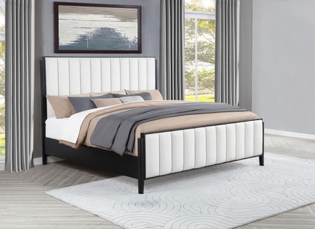 Brookmead 60-inch Upholstered Eastern King Bed Black - 224710KE