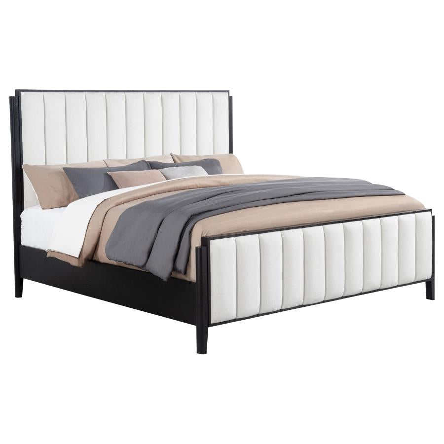 Brookmead 60-inch Upholstered Eastern King Bed Black - 224710KE