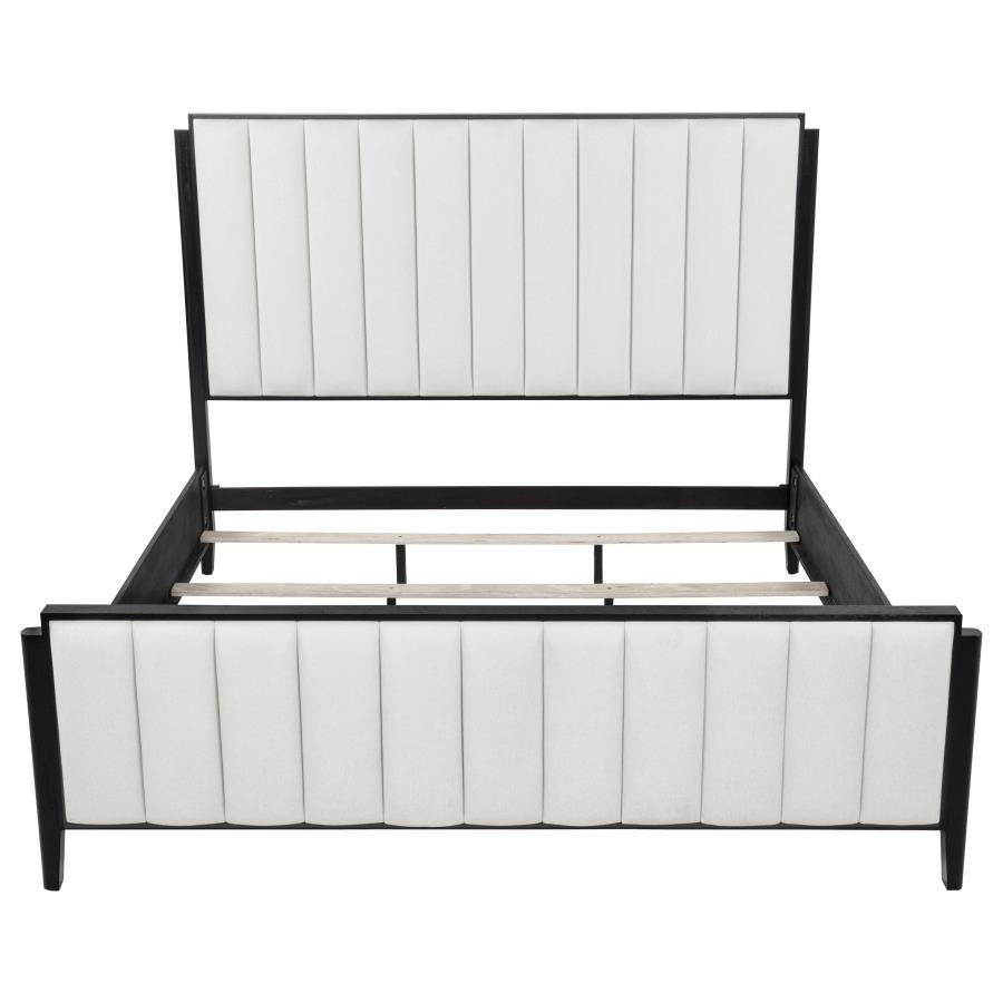Brookmead 60-inch Upholstered Eastern King Bed Black - 224710KE