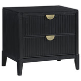 Brookmead 4-piece Upholstered Cal King Bedroom Set Black - 224710KW-S4