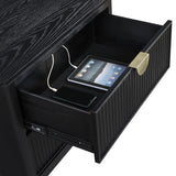 Brookmead 4-piece Upholstered Cal King Bedroom Set Black - 224710KW-S4