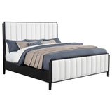 Brookmead 60-inch Upholstered California King Bed Black - 224710KW
