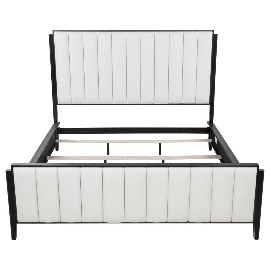 Brookmead 60-inch Upholstered California King Bed Black - 224710KW