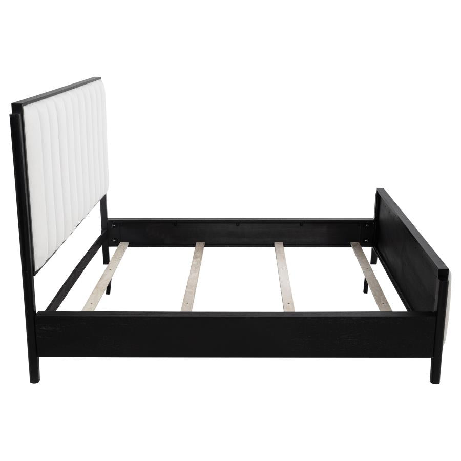 Brookmead 60-inch Upholstered California King Bed Black - 224710KW