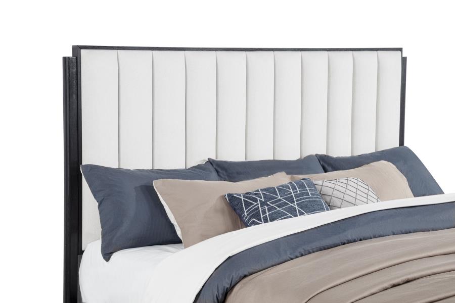 Brookmead 60-inch Upholstered California King Bed Black - 224710KW