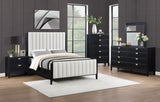 Brookmead 5-piece Upholstered Queen Bedroom Set Black - 224710Q-S5