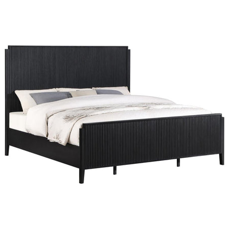 Brookmead Wood Eastern King Panel Bed Black - 224711KE