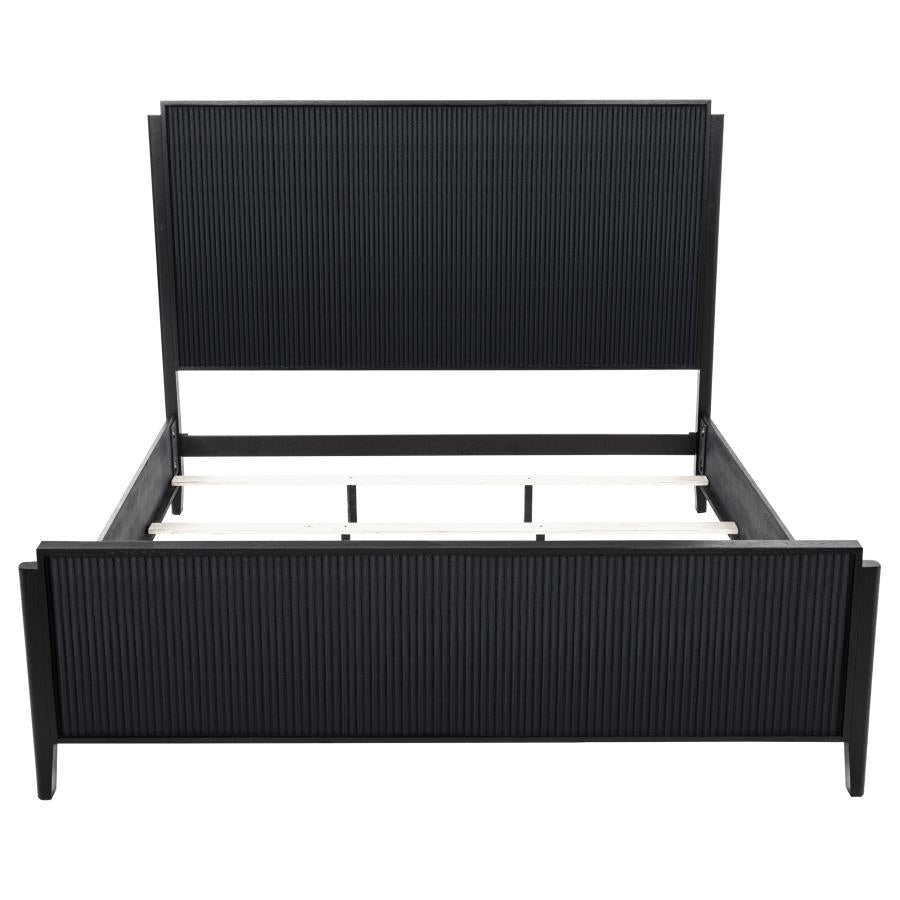 Brookmead Wood Eastern King Panel Bed Black - 224711KE