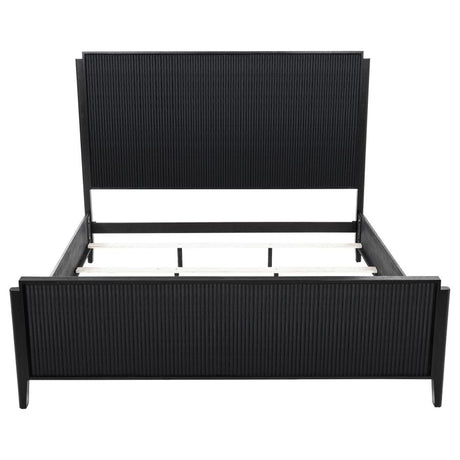 Brookmead Wood Eastern King Panel Bed Black - 224711KE