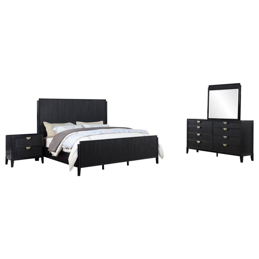 Brookmead 4-piece California King Bedroom Set Black - 224711KW-S4