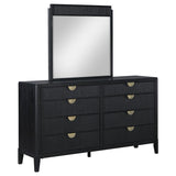 Brookmead 8-drawer Dresser with Mirror Black - 224713M