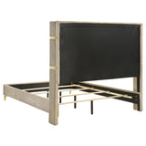 Lucia 61-inch Upholstered Eastern King Wingback Bed Beige - 224731KE