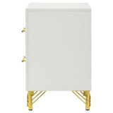 Lucia 2-drawer Nightstand Bedside Table White - 224732