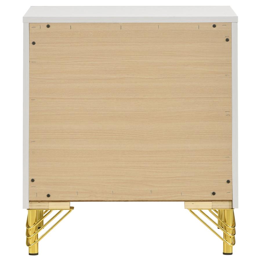 Lucia 2-drawer Nightstand Bedside Table White - 224732