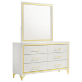 Lucia 6-drawer Dresser with Mirror White - 224733M