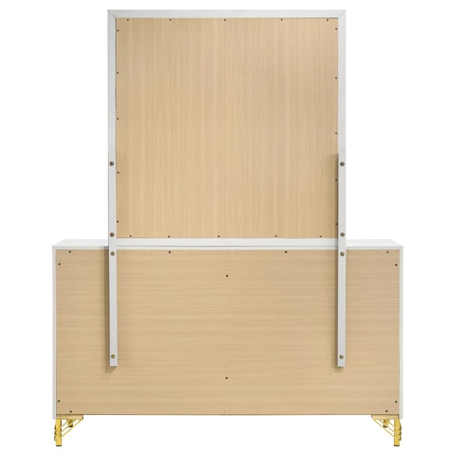 Lucia 6-drawer Dresser with Mirror White - 224733M