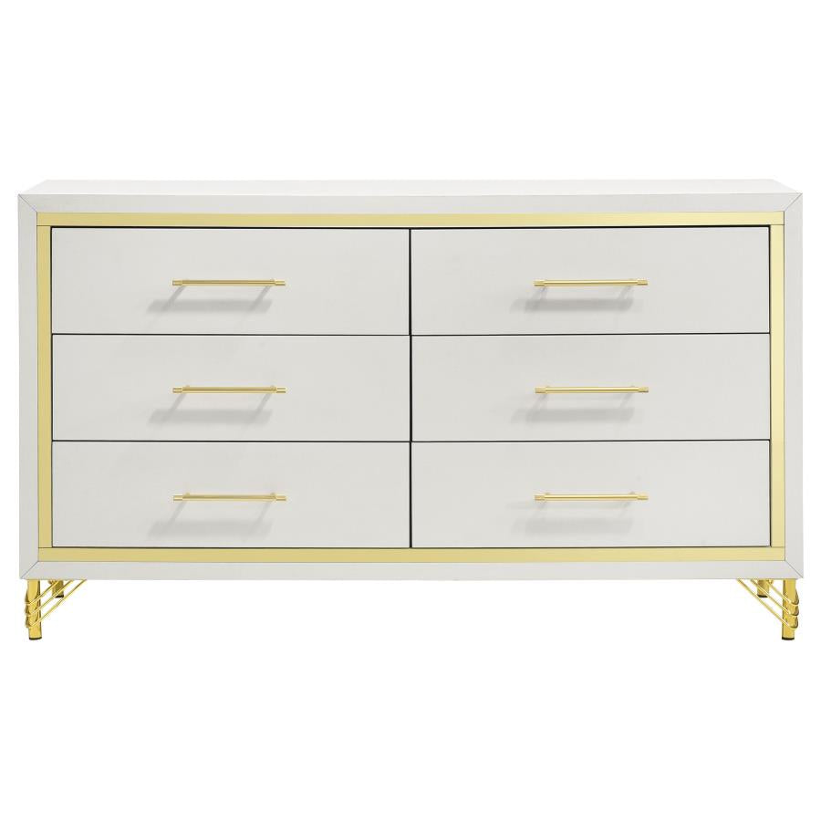 Lucia 6-drawer Dresser Cabinet White - 224733