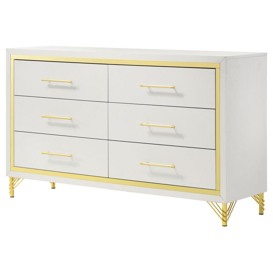 Lucia 6-drawer Dresser Cabinet White - 224733