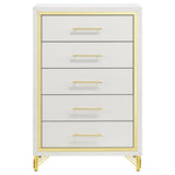 Lucia 5-drawer Bedroom Chest of Drawers White - 224735
