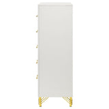 Lucia 5-drawer Bedroom Chest of Drawers White - 224735