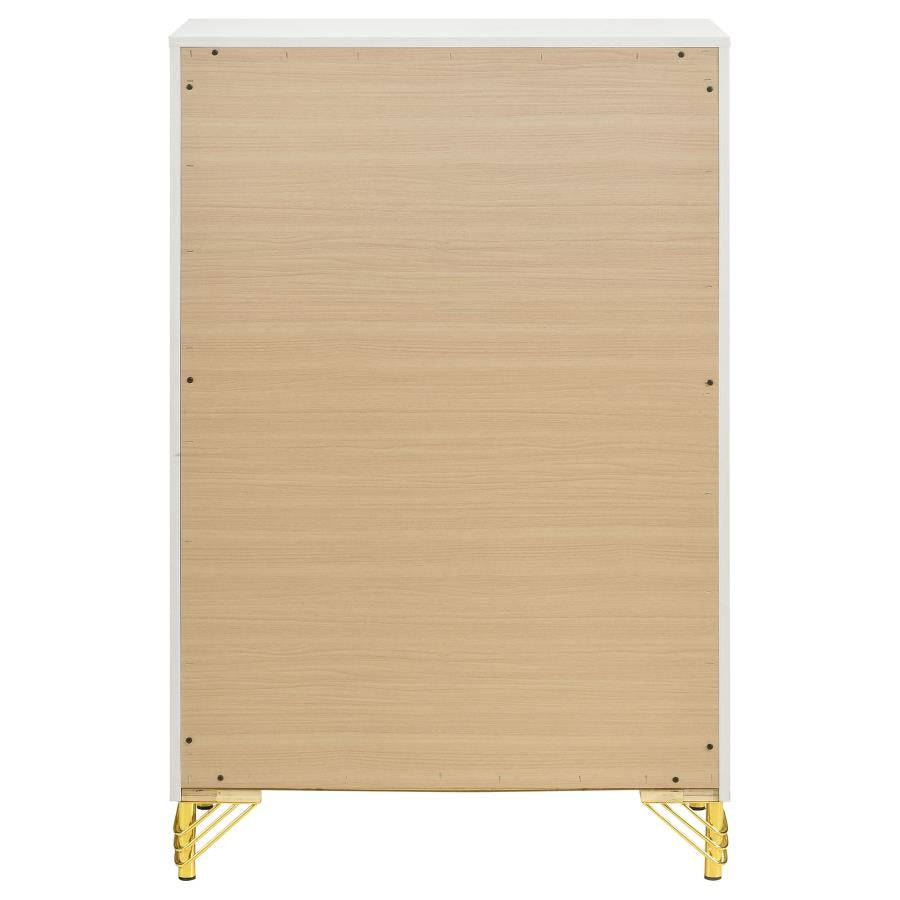 Lucia 5-drawer Bedroom Chest of Drawers White - 224735