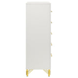 Lucia 5-drawer Bedroom Chest of Drawers White - 224735