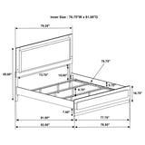 Caraway Wood Eastern King LED Panel Bed White - 224771KE