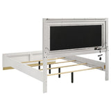 Caraway Wood California King LED Panel Bed White - 224771KW