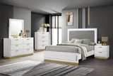 Caraway Wood California King LED Panel Bed White - 224771KW