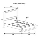 Caraway Wood Queen LED Panel Bed White - 224771Q